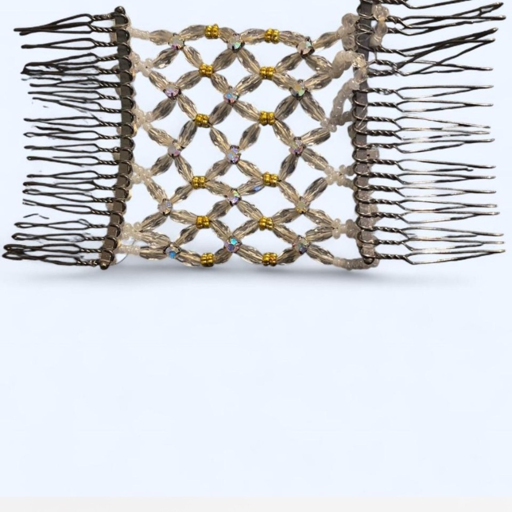 Elegant Gold and Silver Hair Comb